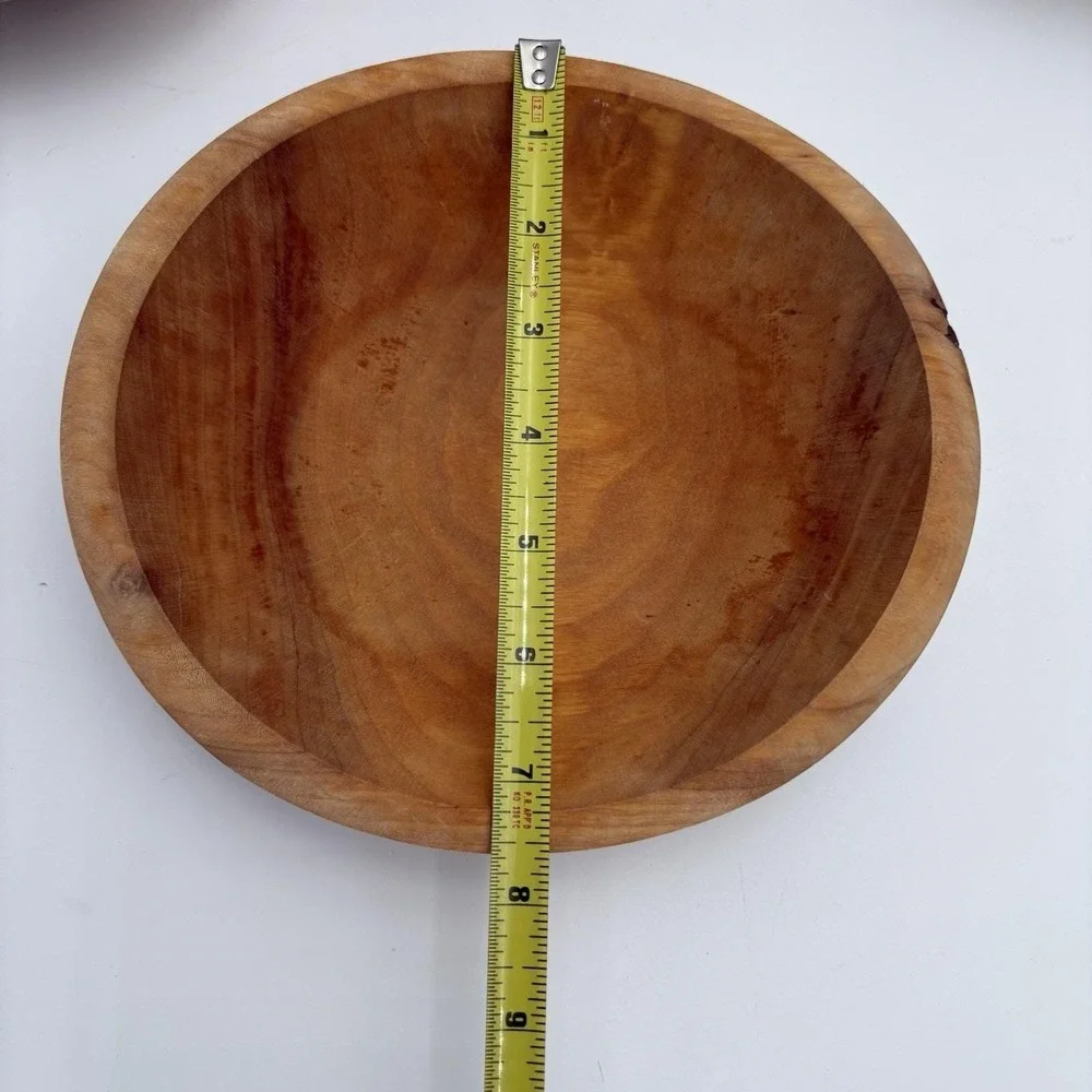 Handcarved Spalted Wooden Bowls‎ Oval Salad Set Of 4 Handcrafted MCM 7x8